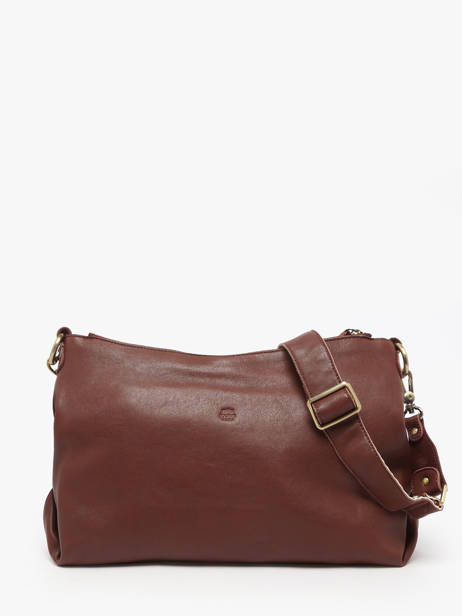 Cross Body Tas Vintage Leder Mila louise Bruin vintage 3822VC ander zicht 3